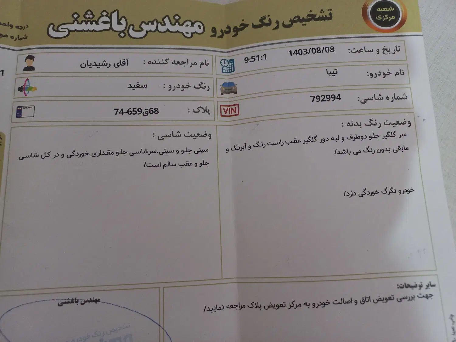 تیبا صندوق دار SX - 1393