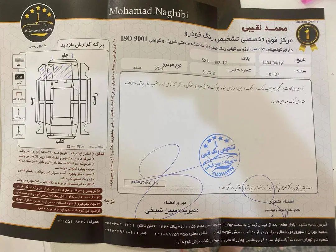 پژو ۲۰۶ صندوق دار v8 - 1391