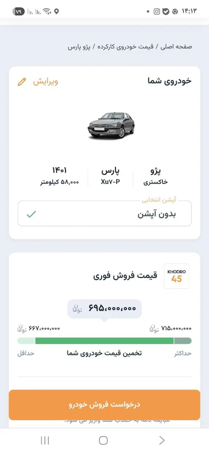 پژو پارس XU7P - 1401
