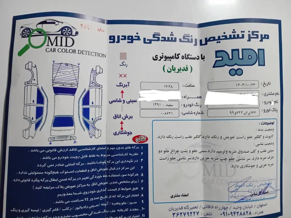 ام وی ام 110 چهار سیلندر دنده ای - 1391