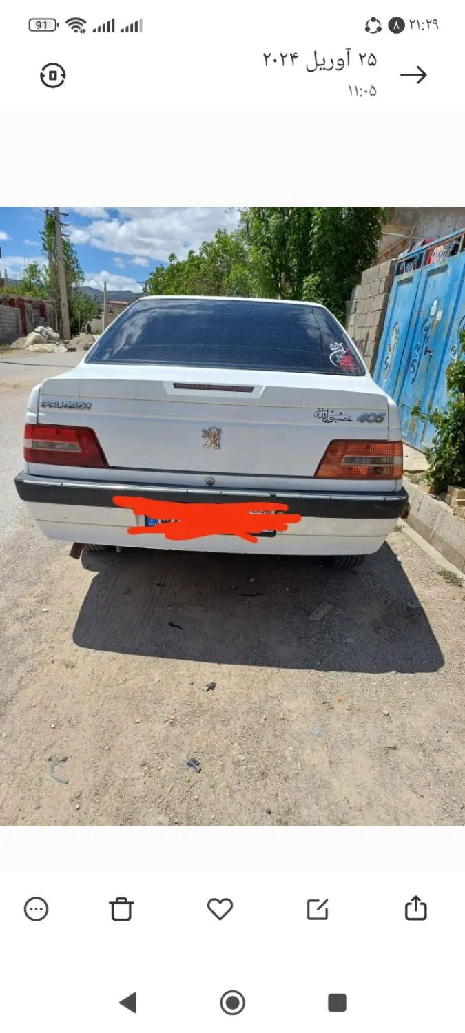 پژو 405 SLX بنزینی TU5 - 1391