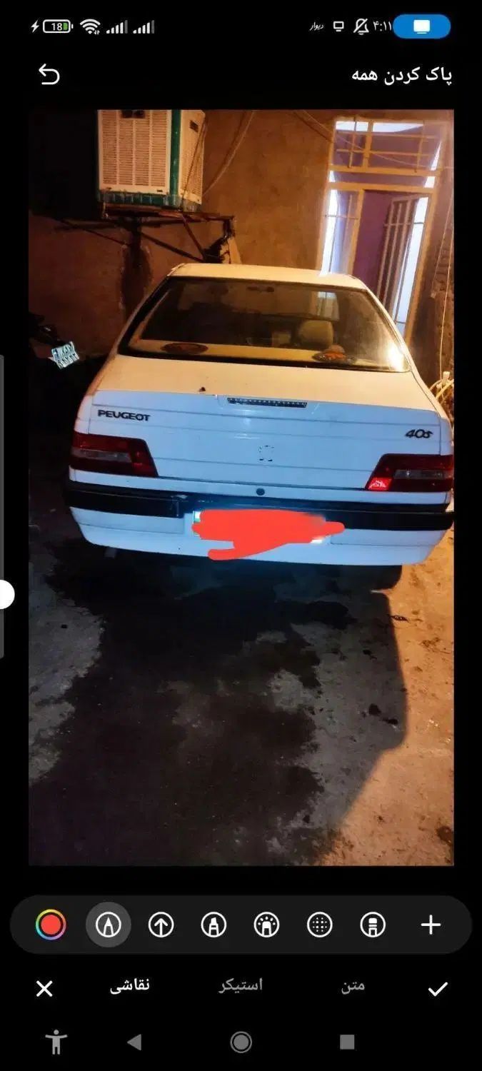 پژو 405 SLX بنزینی  XU7 - 1389
