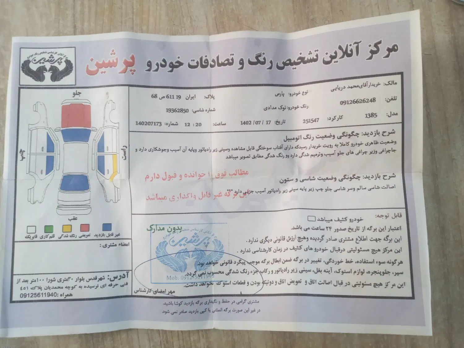 پژو پارس XU7ساده - 1385