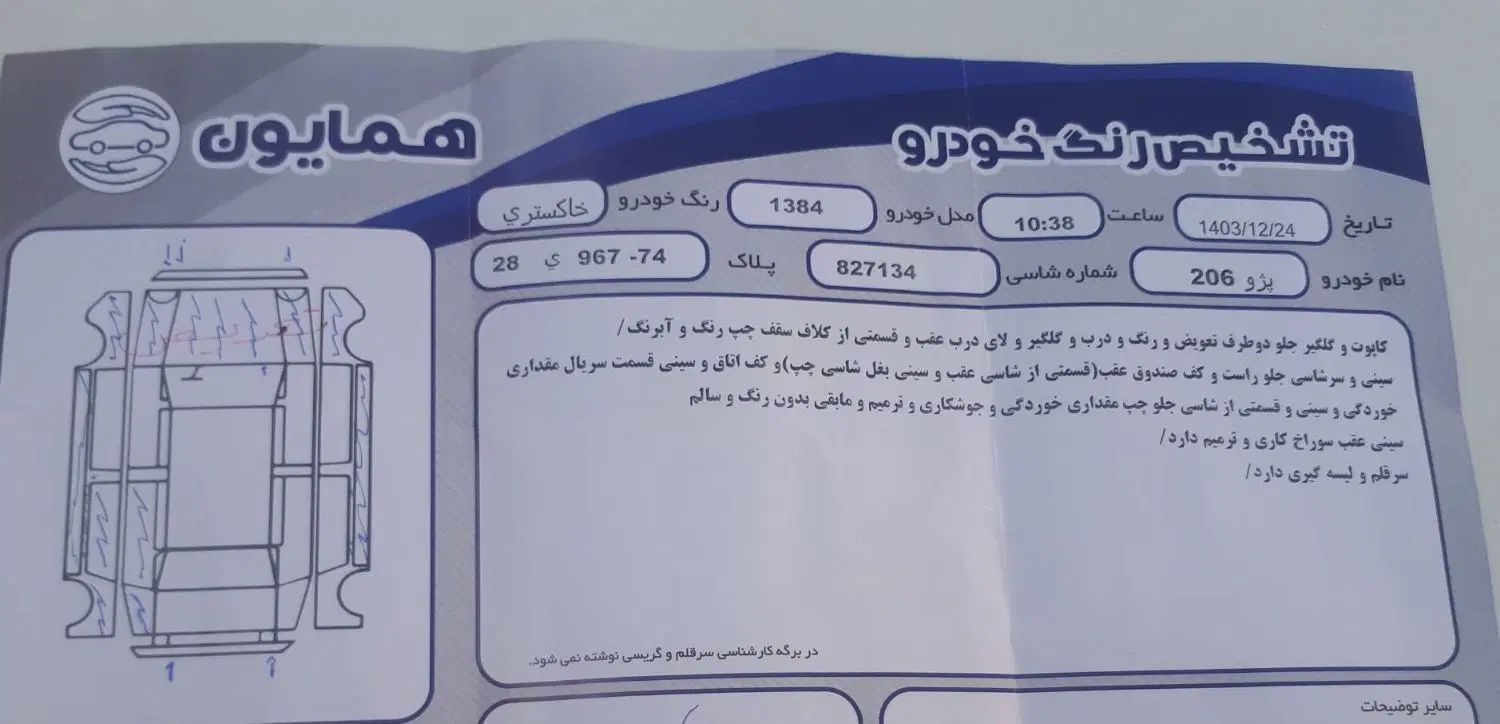پژو 206 تیپ 2 - 1384