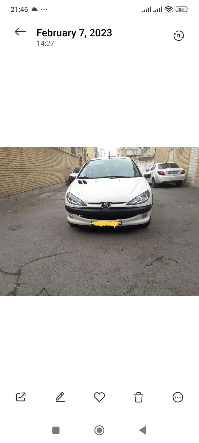پژو ۲۰۶ صندوق دار v8 - 1397