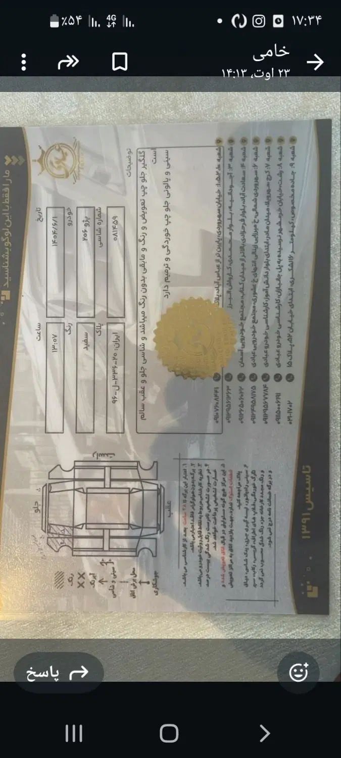 پژو 206 تیپ 2 - 1396