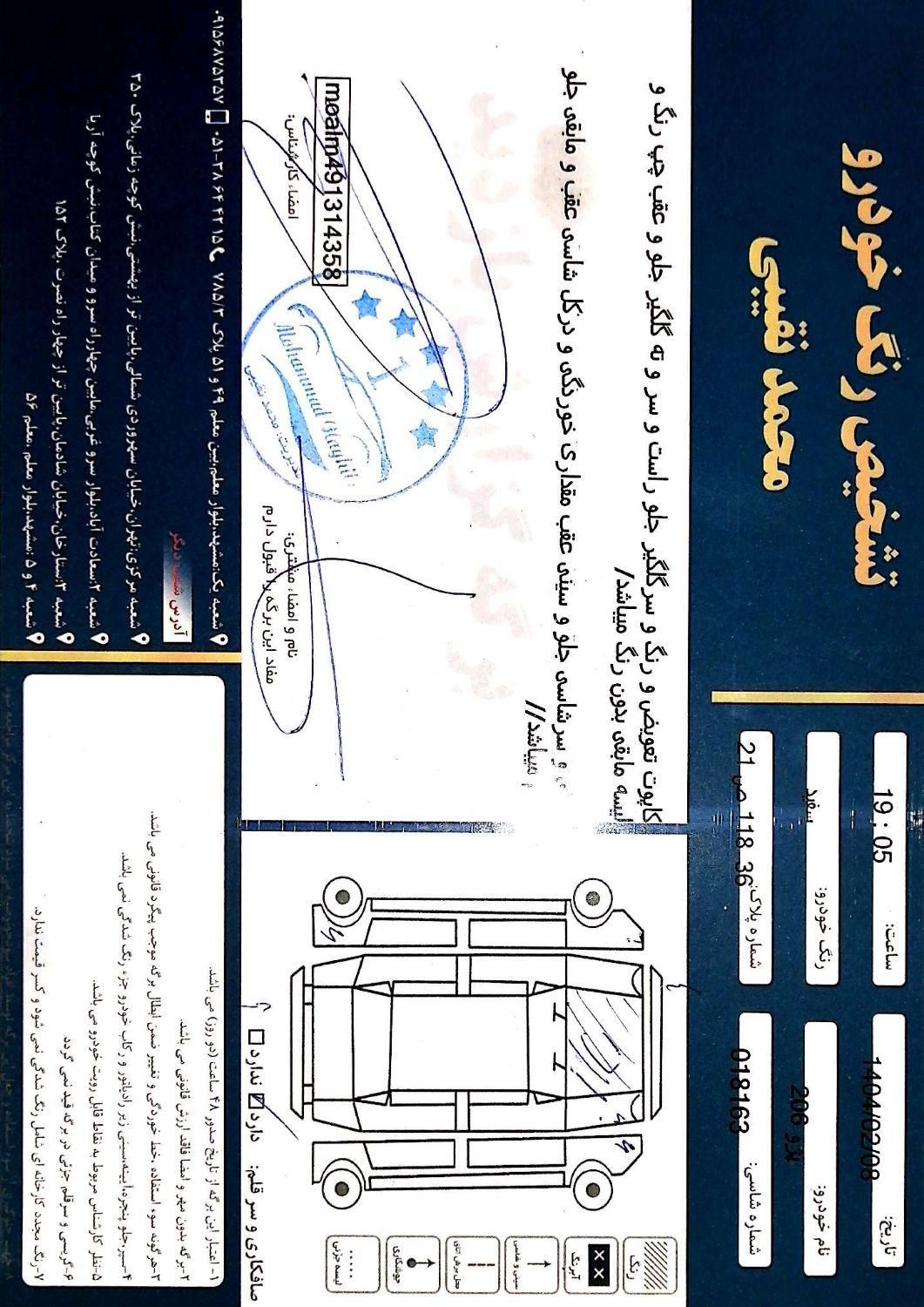 پژو 206 تیپ 2 - 1399