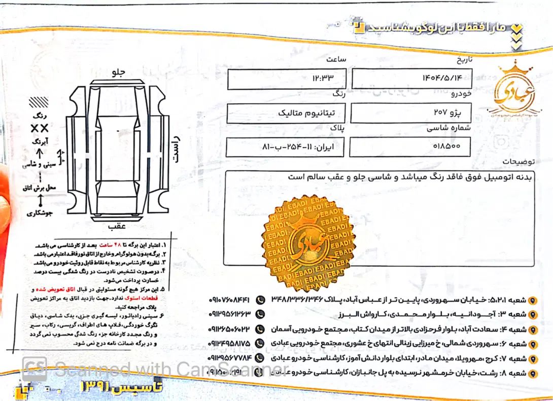 پژو 207 اتوماتیک TU5P - 1402
