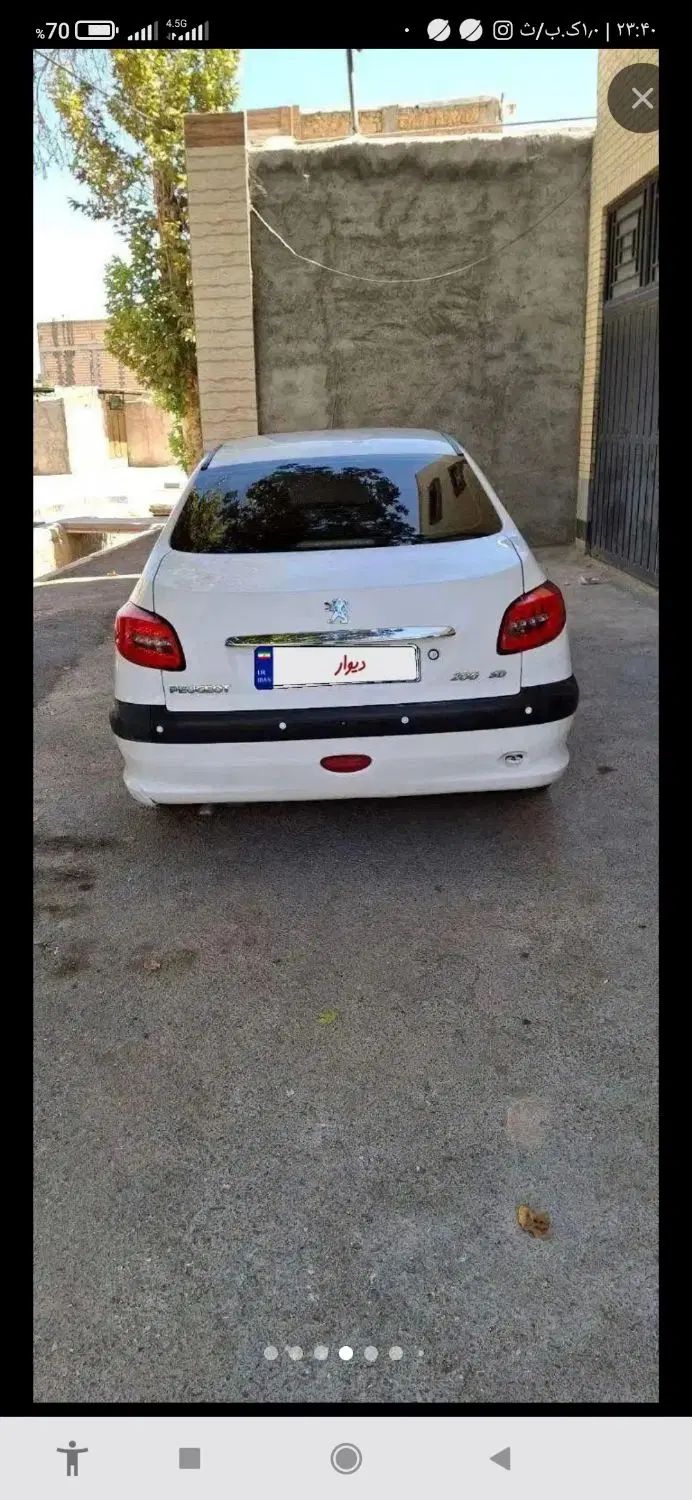 پژو ۲۰۶ صندوق دار v8 - 1392