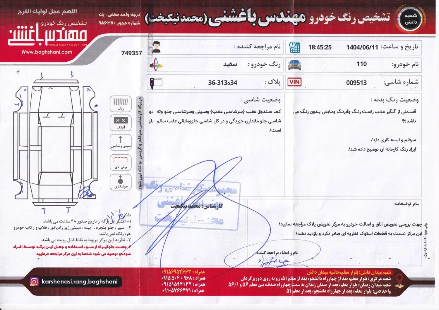 ام وی ام 110 چهار سیلندر دنده ای - 1392