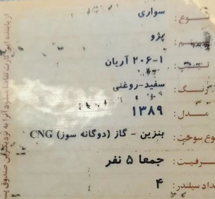 پژو 206 تیپ 2 - 1389