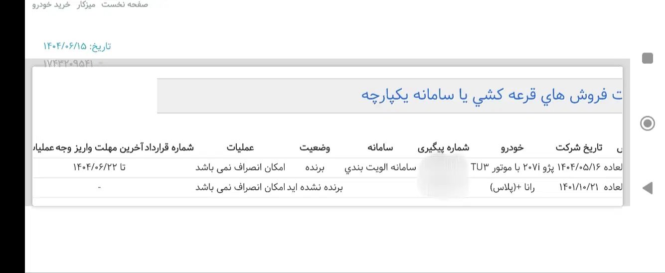 پژو 207 دنده‌ای TU3 - 1404