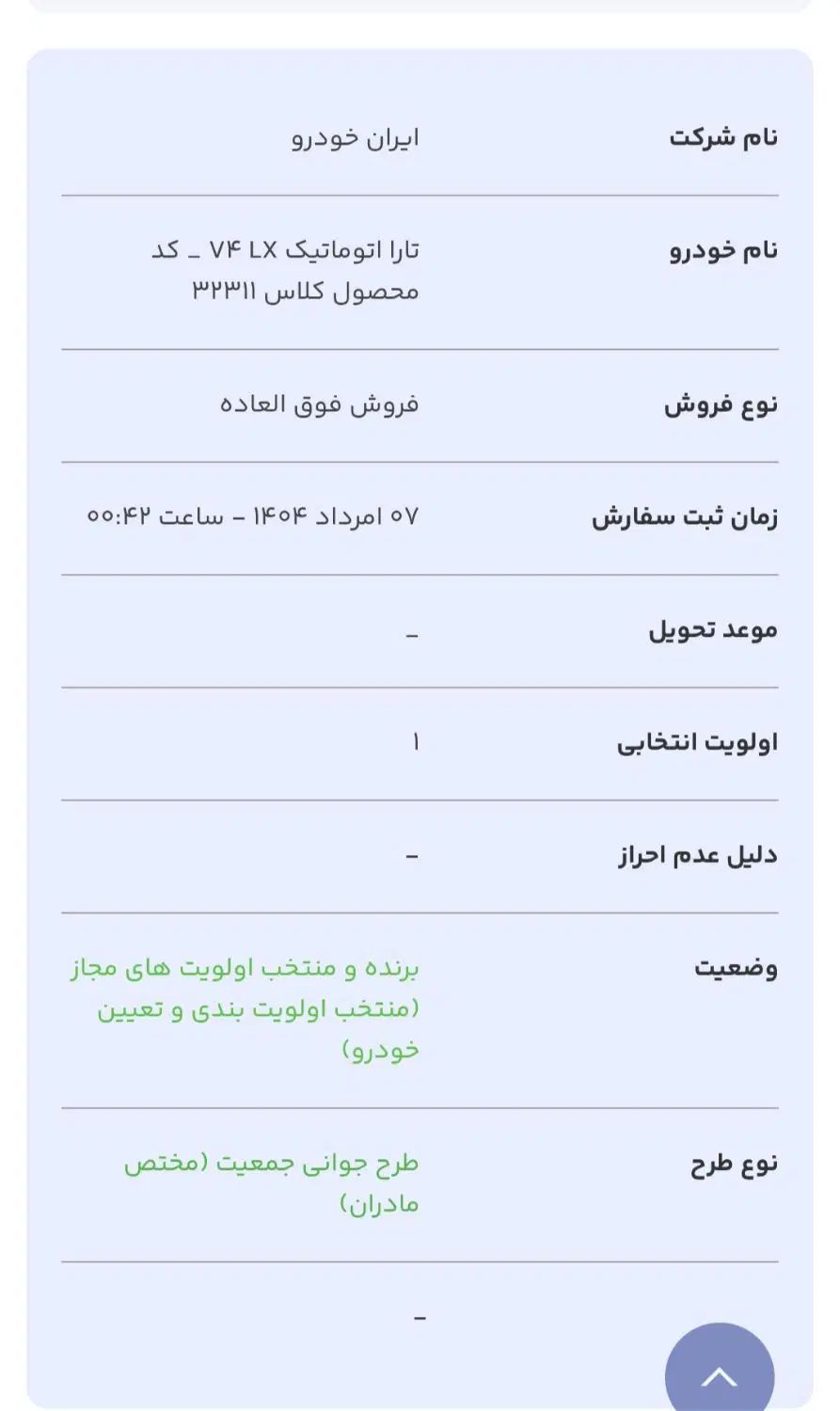 خودرو تارا، اتوماتیک آگهی ann_20403959