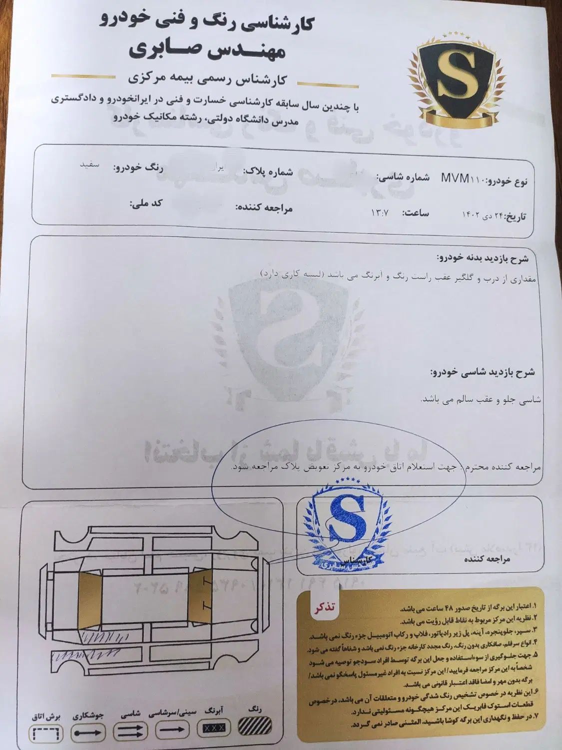 ام وی ام 110 چهار سیلندر دنده ای - 1393