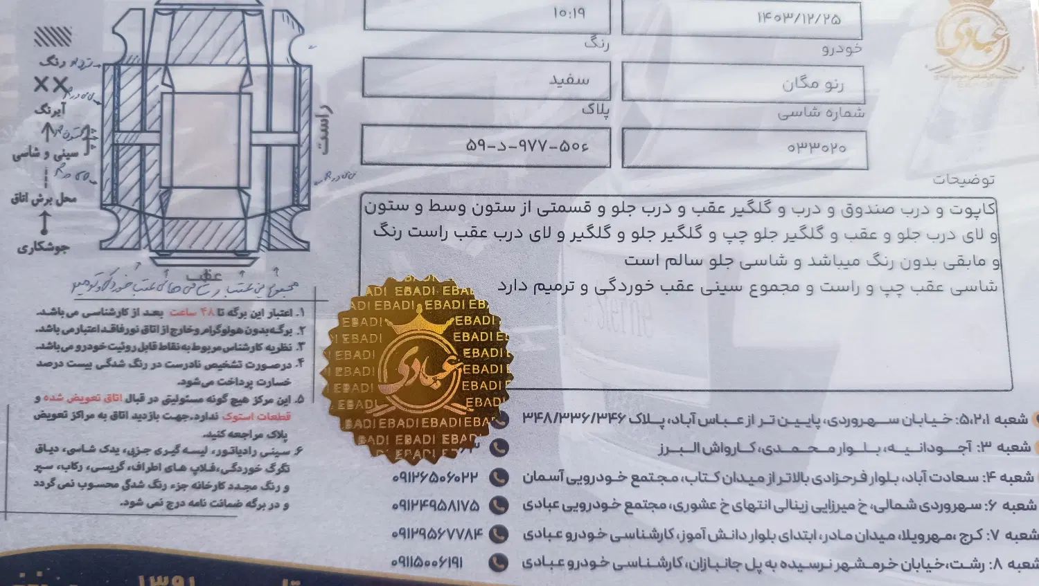رنو مگان پارس خودرو 2000 - 1391