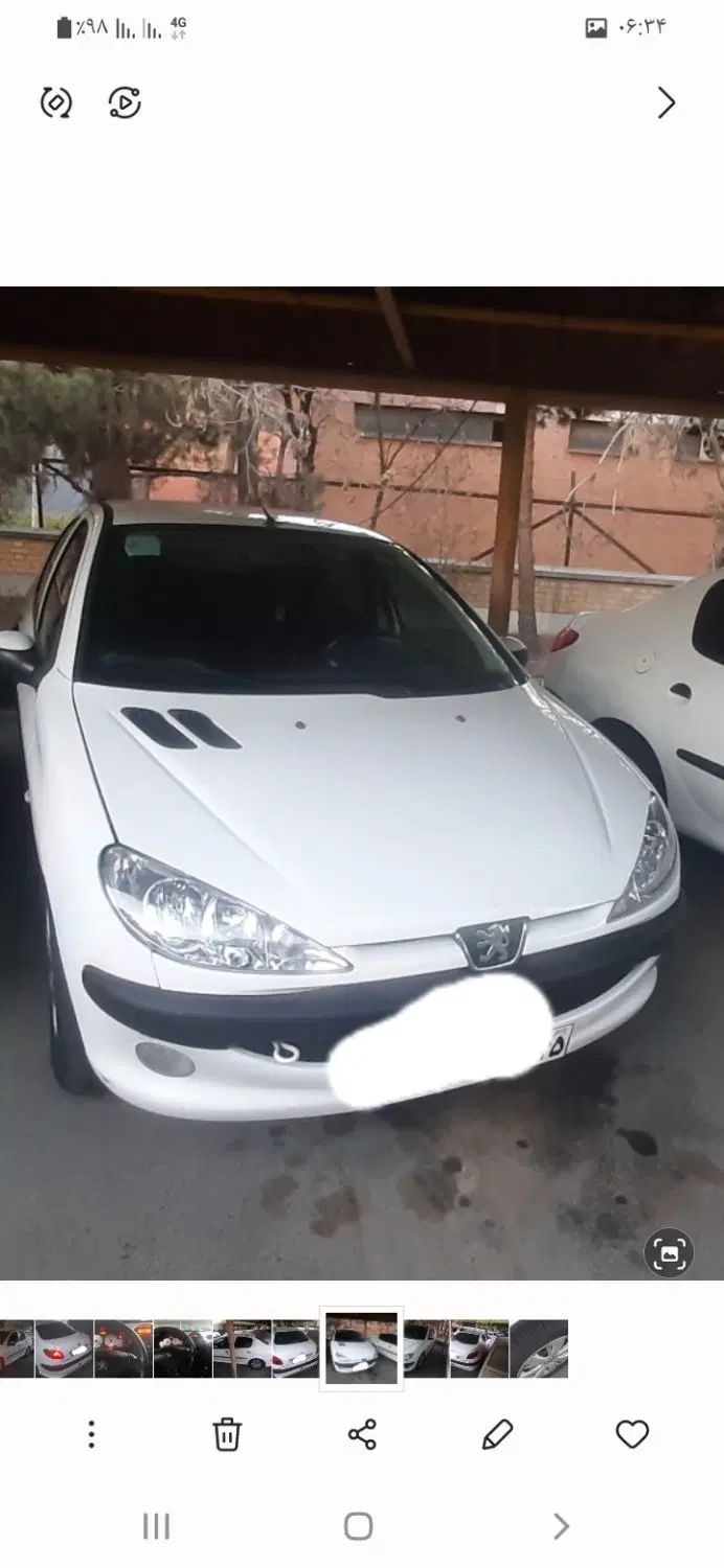 پژو ۲۰۶ صندوق دار v8 - 1395