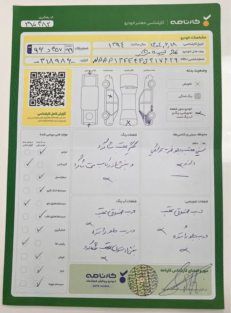 پژو 206 تیپ 5 - 1394