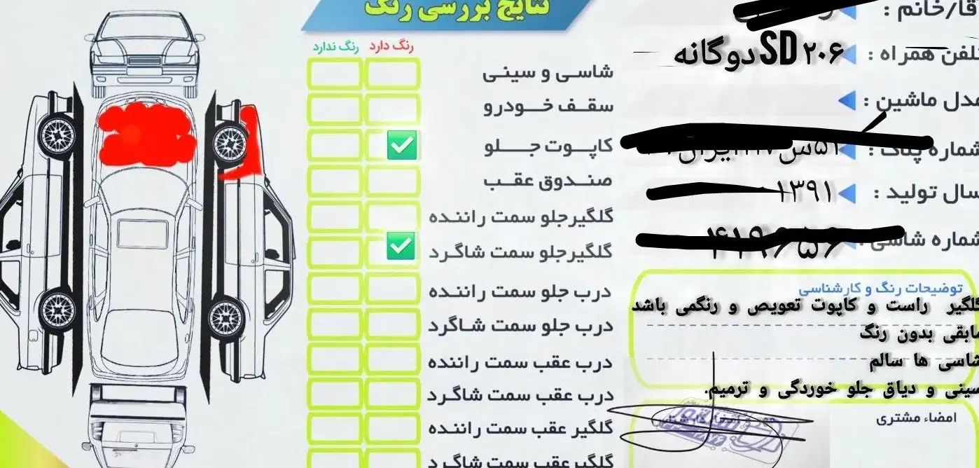 پژو ۲۰۶ صندوق دار v8 - 1391