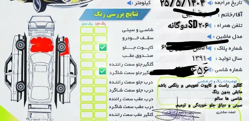 پژو ۲۰۶ صندوق دار v8 - 1391