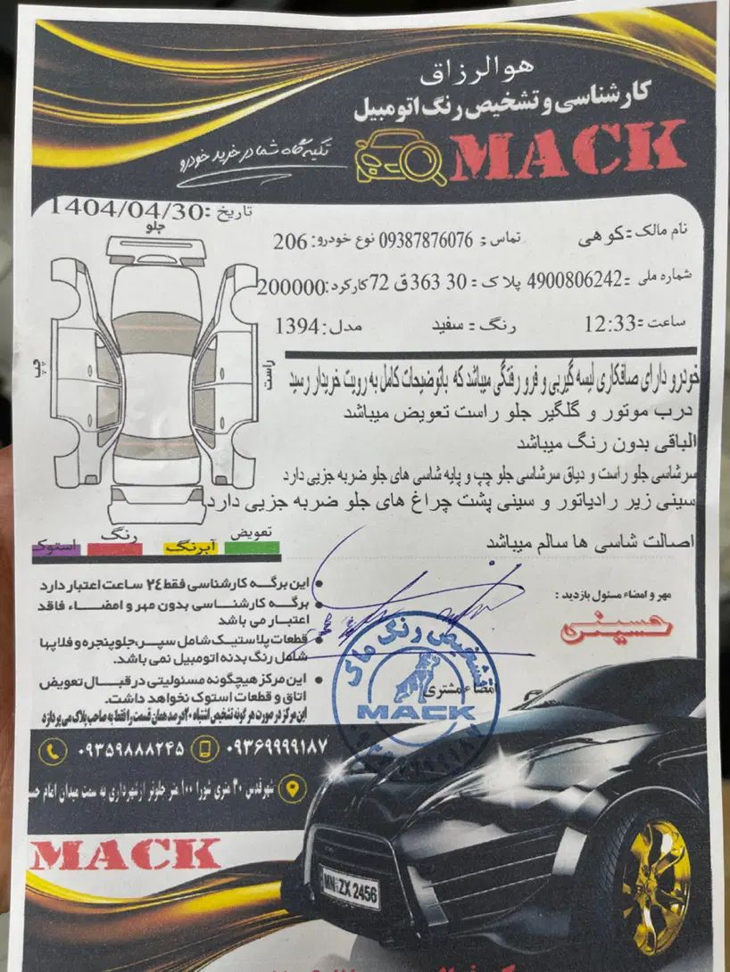 پژو 206 تیپ 5 - 1394