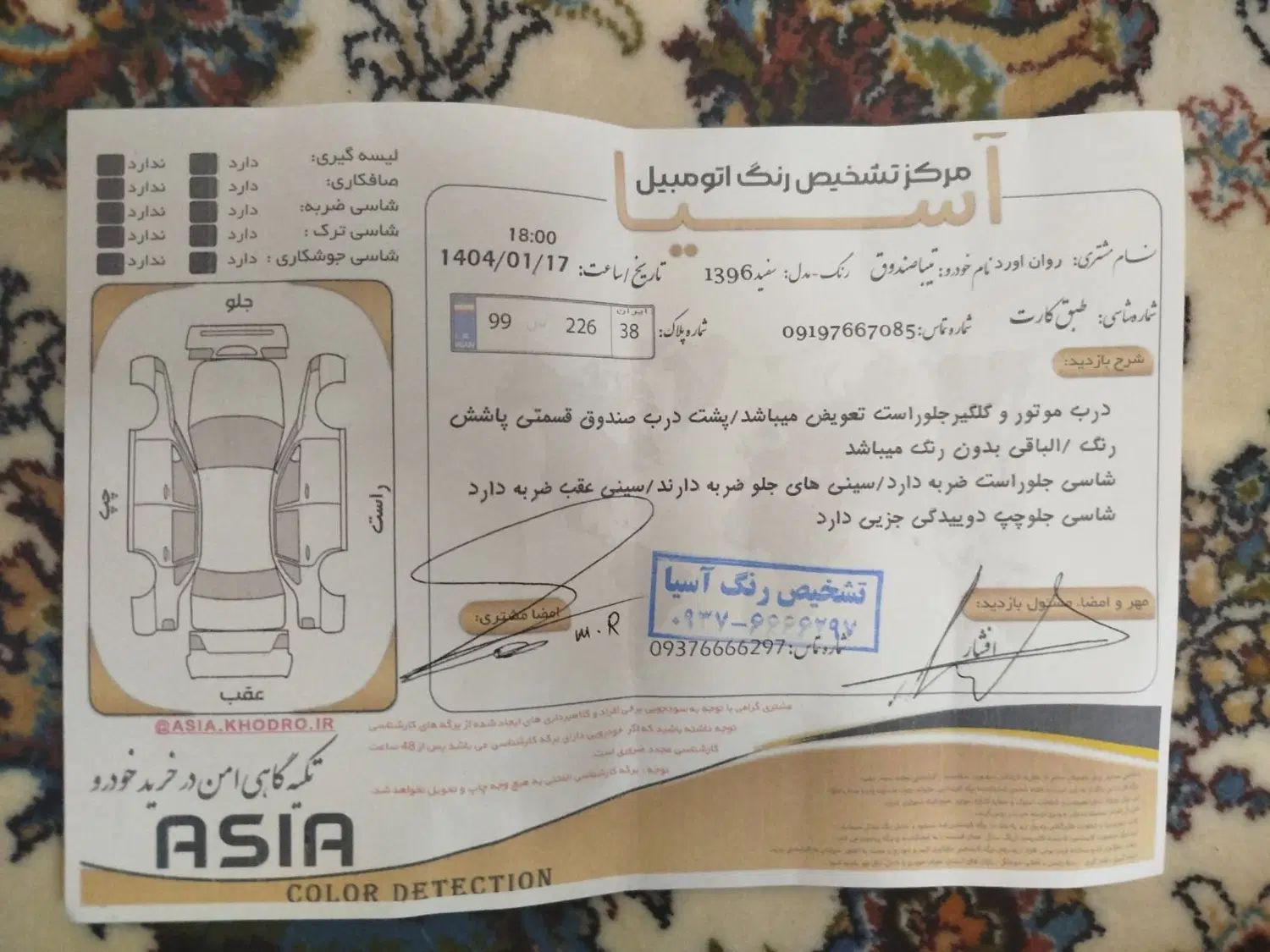 تیبا صندوق دار SX - 1396