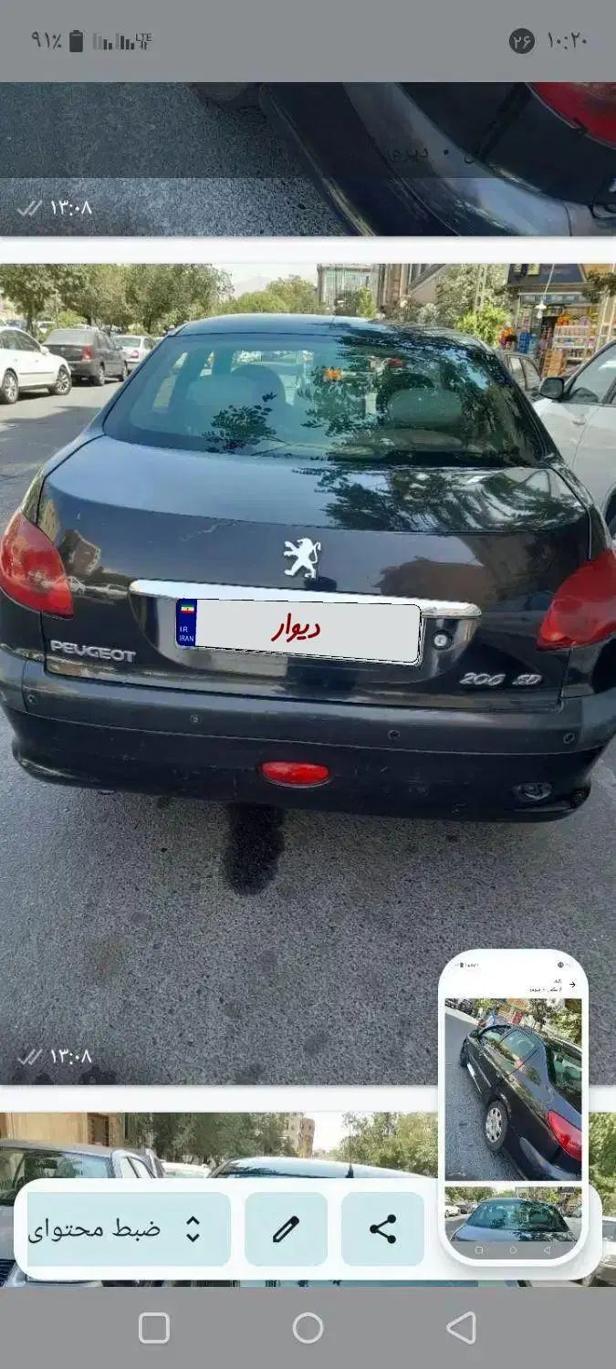 پژو ۲۰۶ صندوق دار v9 - 1390