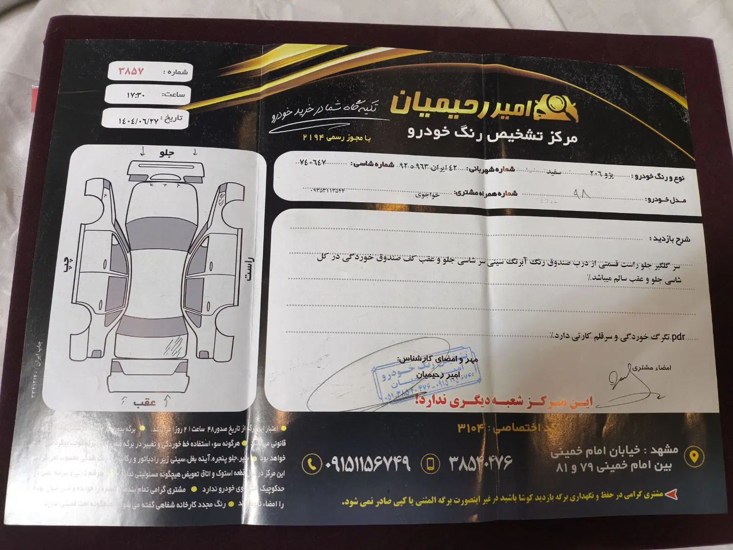 پژو 206 تیپ 3 - 1391