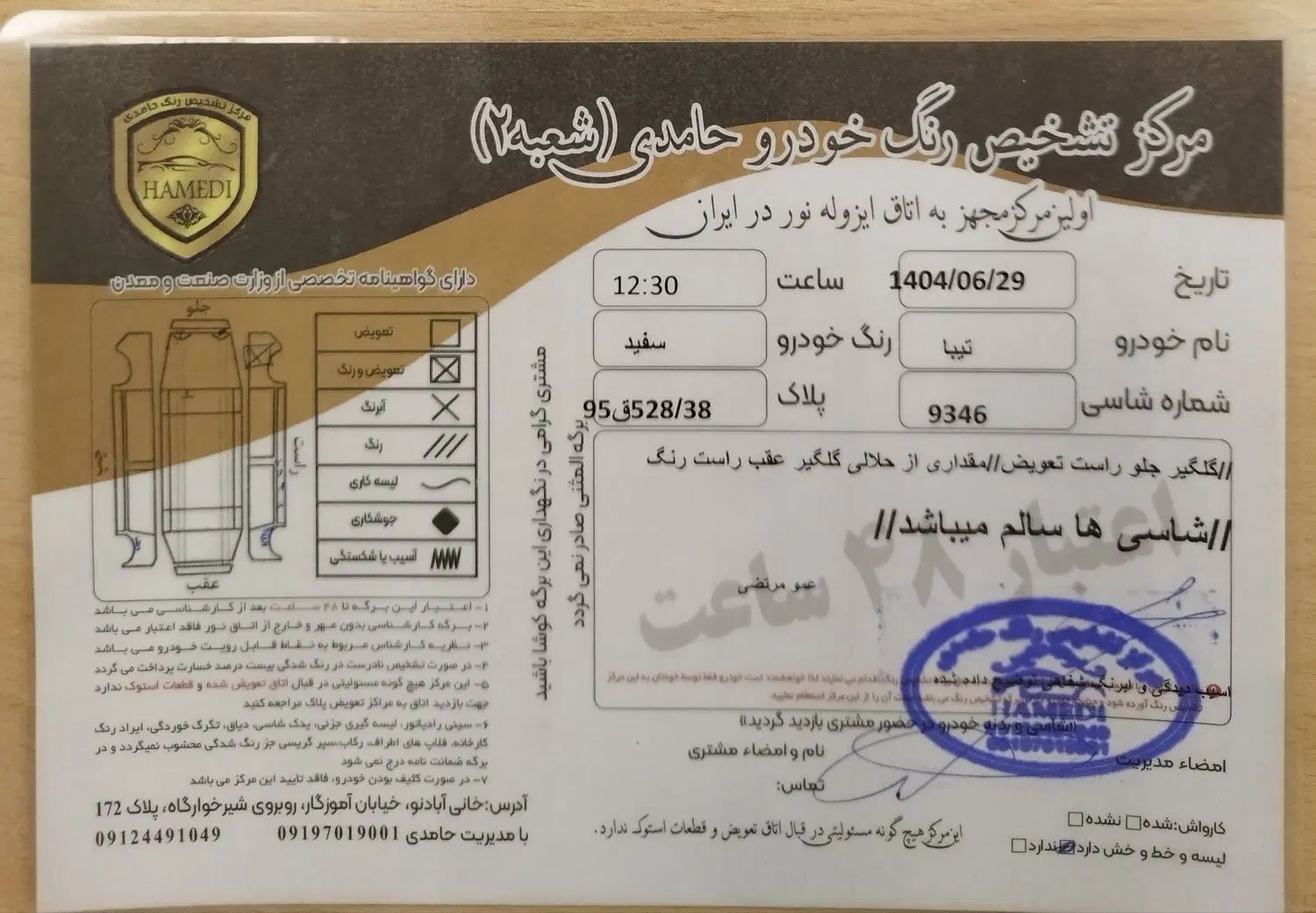 تیبا صندوق دار EX - 1393