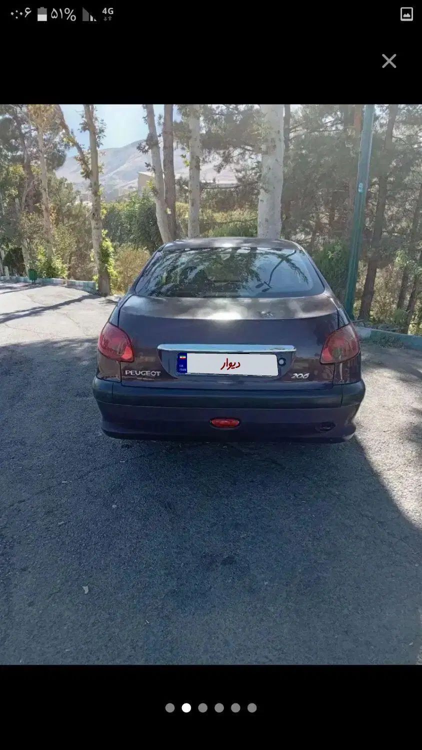 پژو ۲۰۶ صندوق دار v8 - 1390
