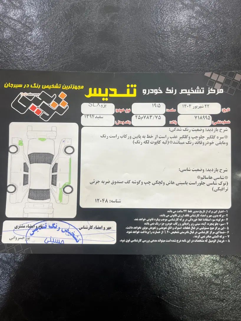 پژو 405 SLX بنزینی TU5 - 1394
