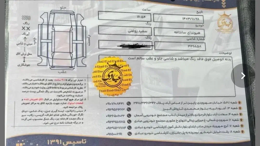 هیوندای سانتافه جی‌ال‌اس ۲.۴ GDI دو دیفرانسیل - 2015
