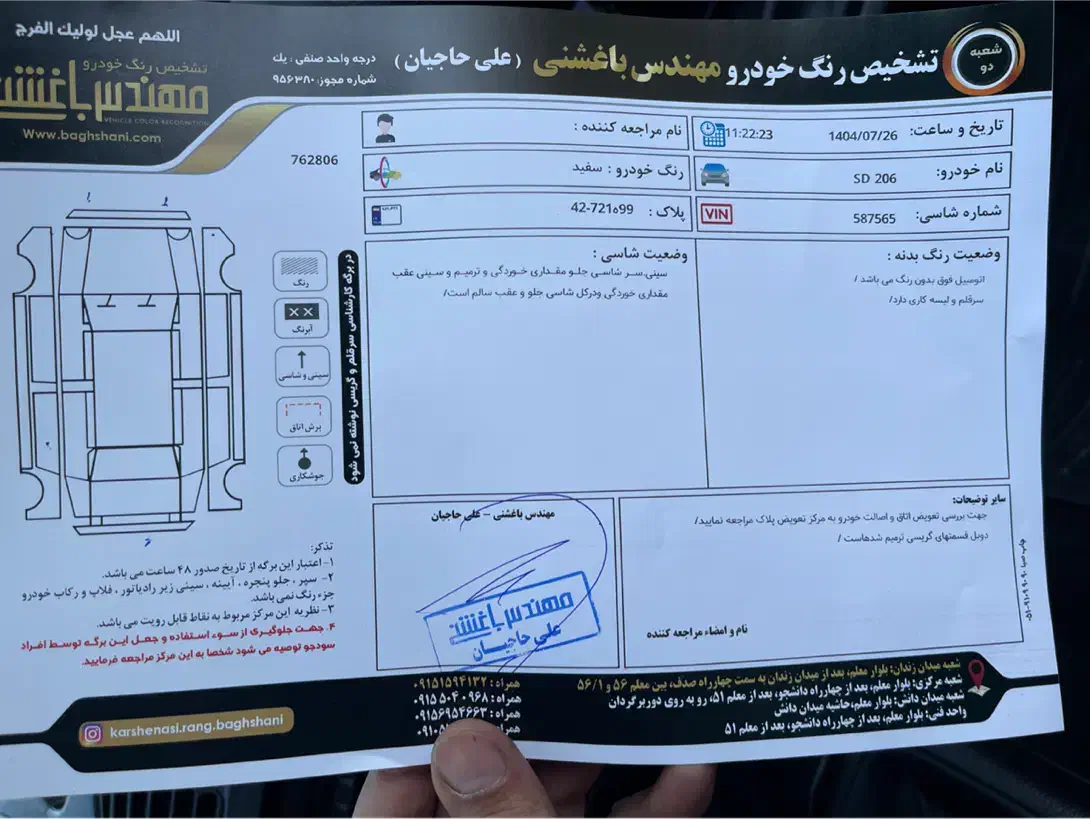 پژو ۲۰۶ صندوق دار v8 - 1397