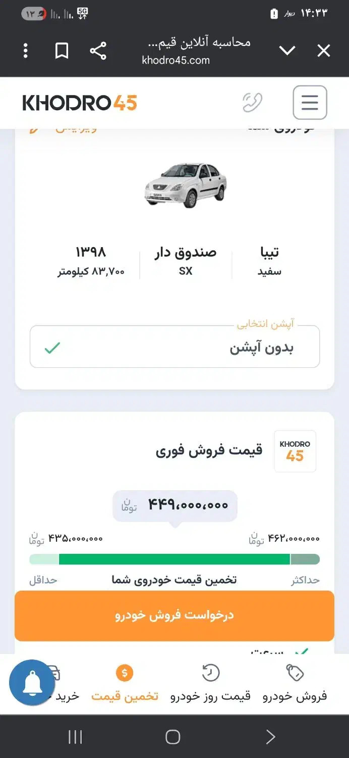 تیبا صندوق دار SX - 1398
