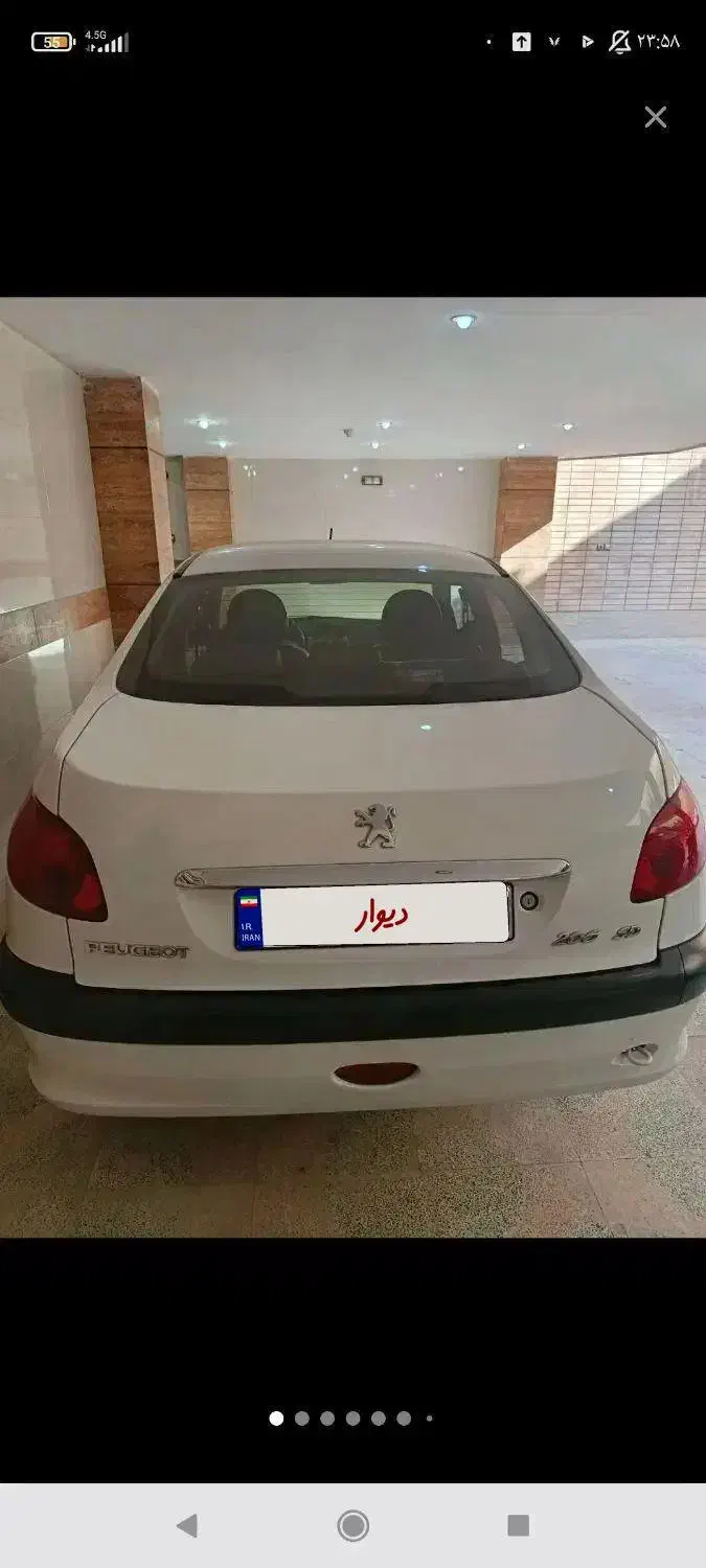 پژو ۲۰۶ صندوق دار v8 - 1396