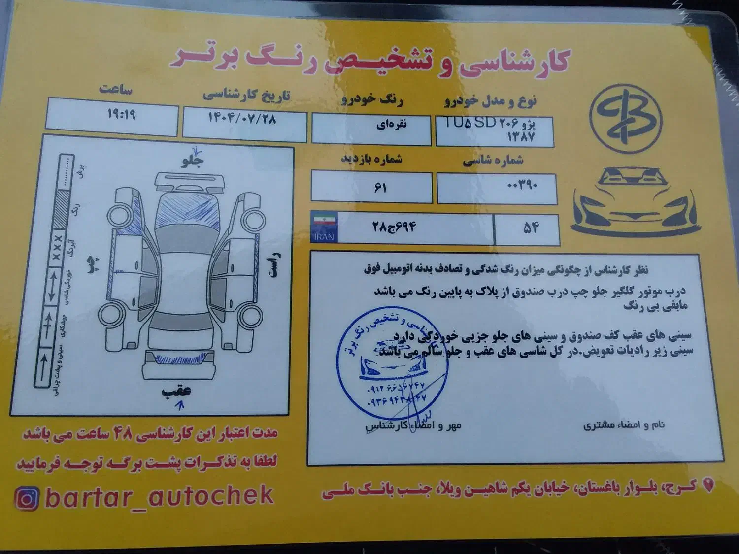 پژو ۲۰۶ صندوق دار v2 - 1387