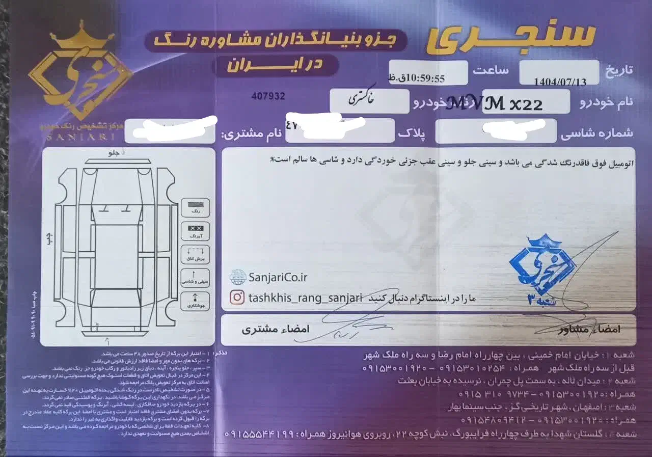 ام وی ام X22 دنده ای اسپرت اکسلنت - 1399