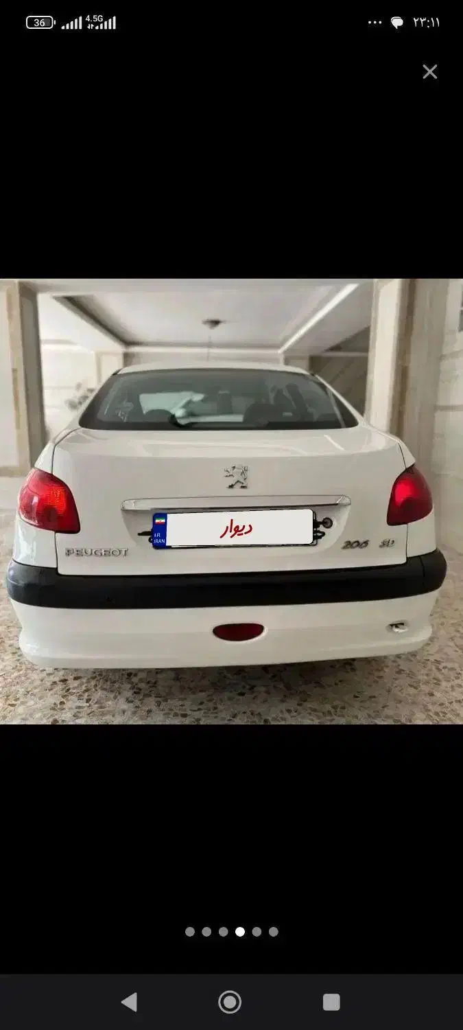 پژو ۲۰۶ صندوق دار v8 - 1390