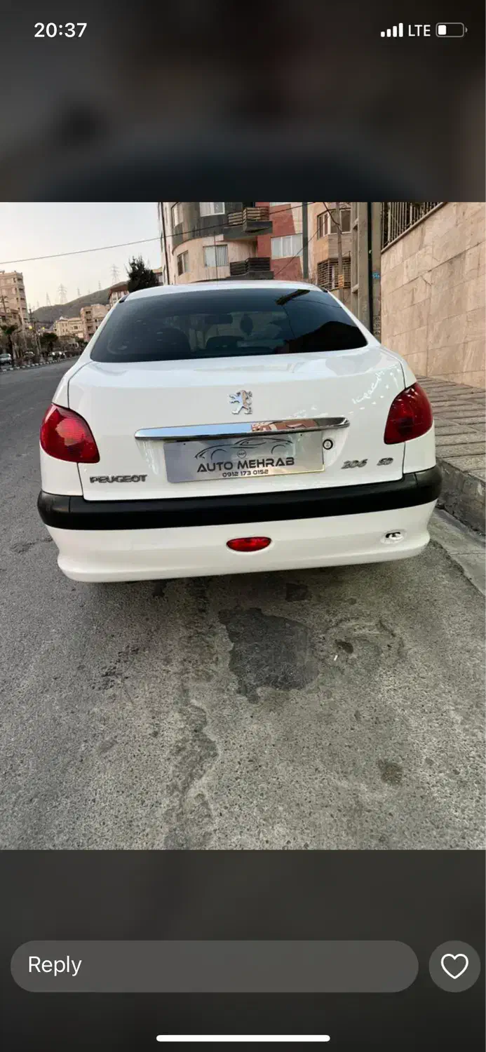 پژو ۲۰۶ صندوق دار v8 - 1398