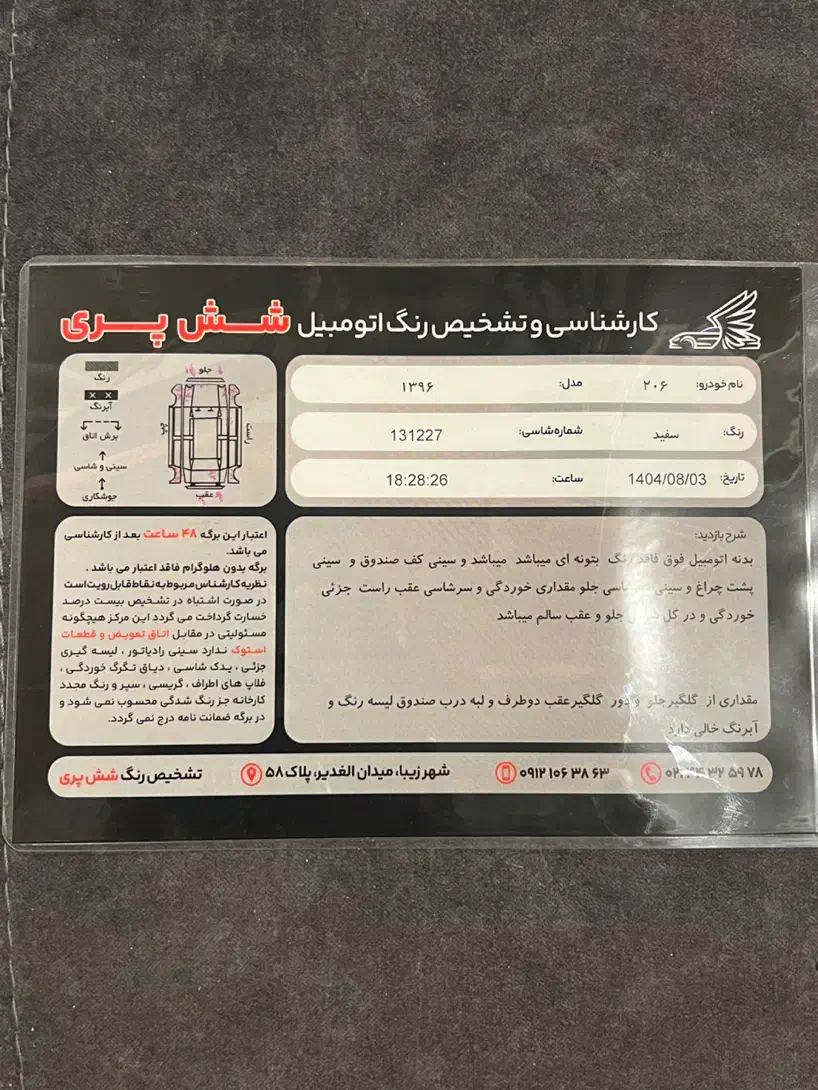 پژو 206 تیپ 2 - 1396