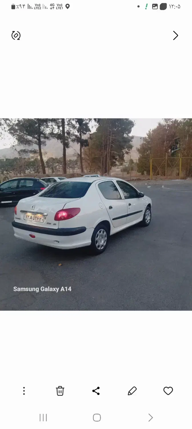 پژو ۲۰۶ صندوق دار v8 - 1388