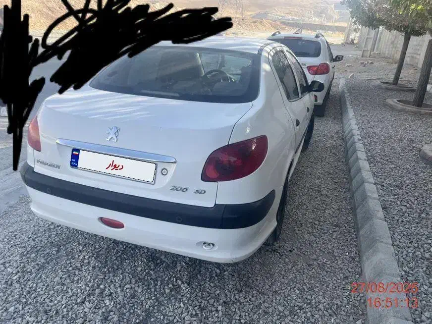 پژو ۲۰۶ صندوق دار v8 - 1397