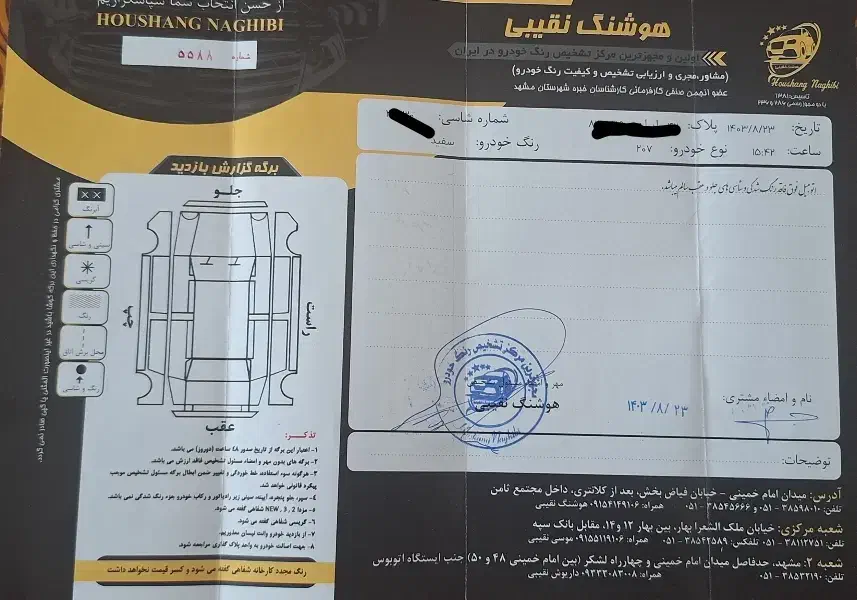 پژو 207 اتوماتیک TU5P - 1403