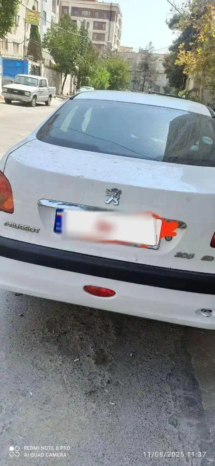 پژو ۲۰۶ صندوق دار v8 - 1394